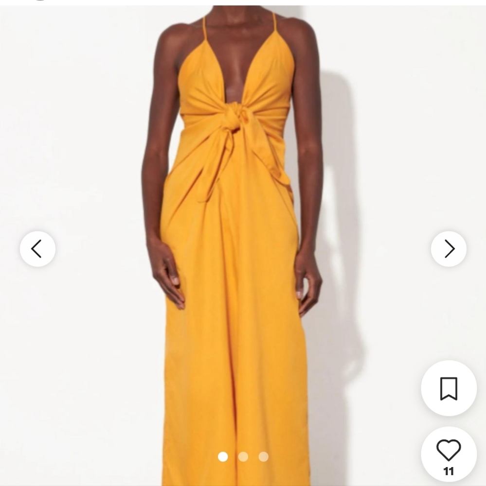 NWT MSRP 325 Mara Hoffman Lolita Saffron Dres XXS